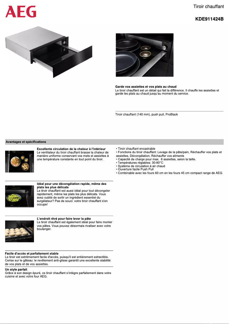 Image de la première page du manuel de l'appareil KDE911424B