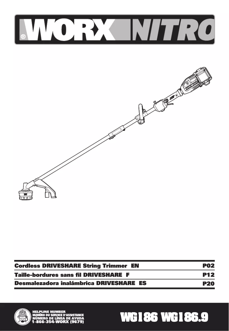 Image de la première page du manuel de l'appareil WG186
