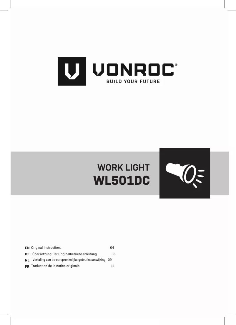 Image de la première page du manuel de l'appareil WL501DC