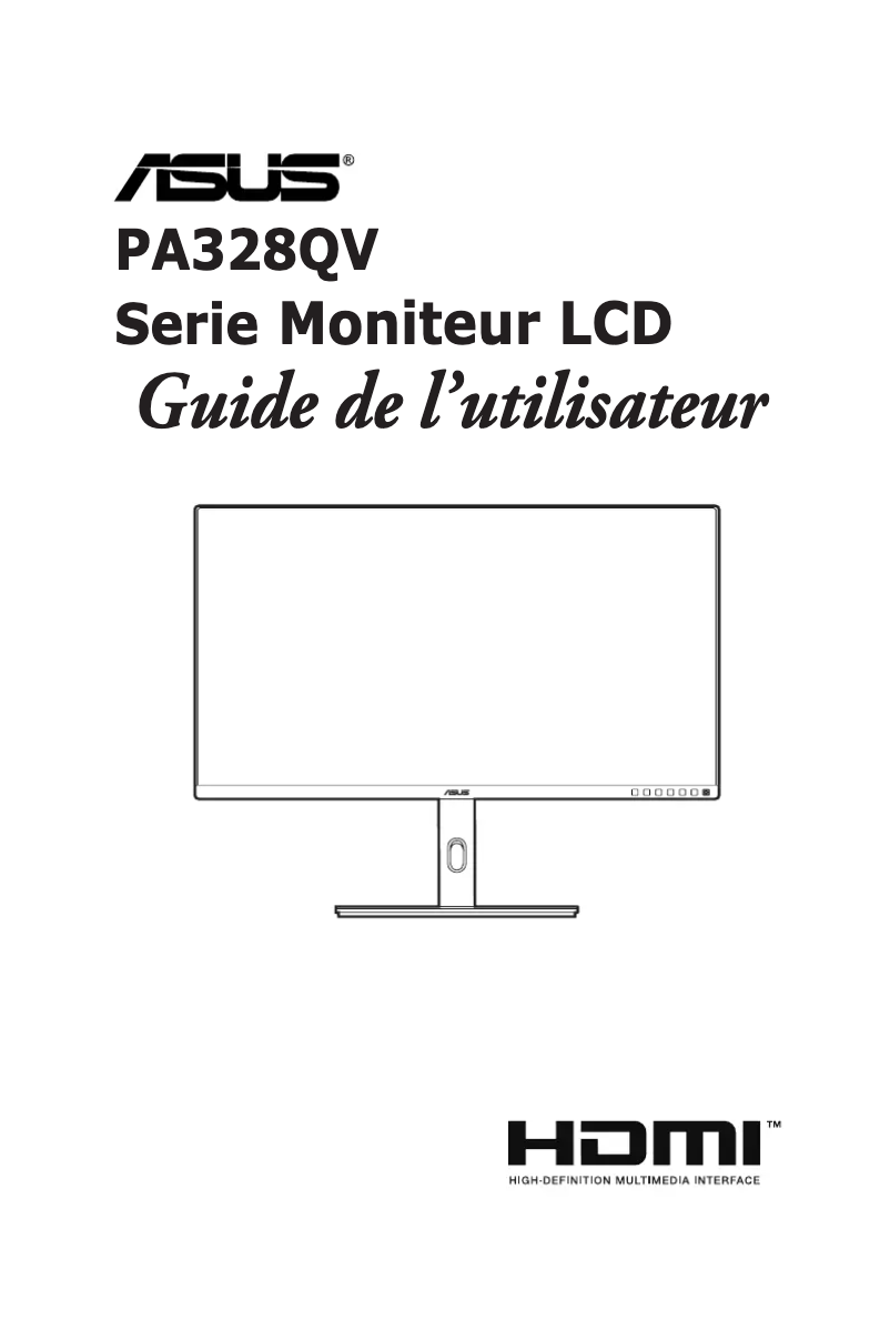 Page 1 de la notice Manuel utilisateur Asus ProArt PA328QV