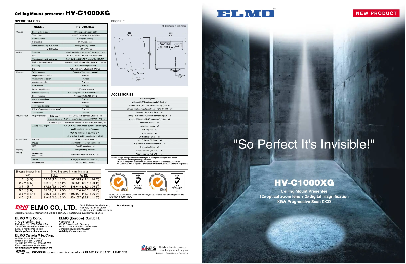 Page n°1 - Brochure Elmo HV-C1000XG