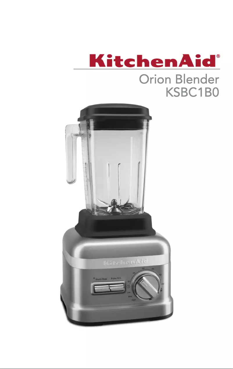 Page n°1 - Manuel utilisateur KitchenAid KSBC1B0