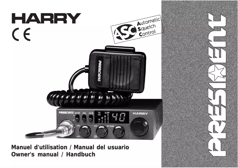 Image de la première page du manuel de l'appareil Harry