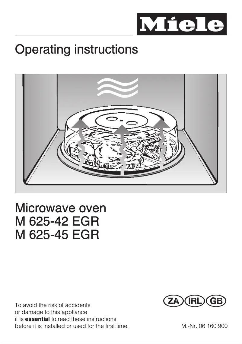 Page n°1 - Manuel utilisateur Miele M 625-45 EGR