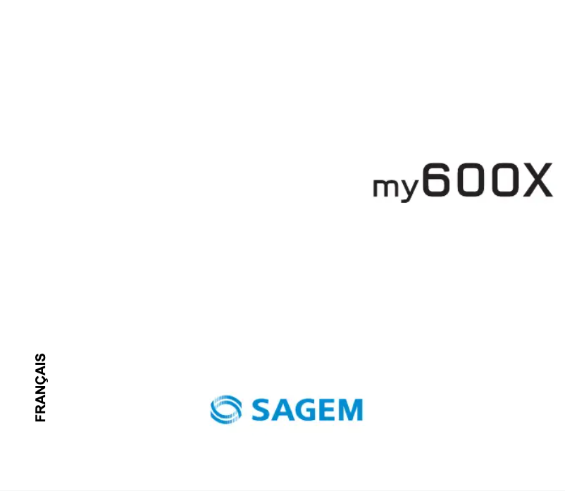 Image de la première page du manuel de l'appareil MY 600X