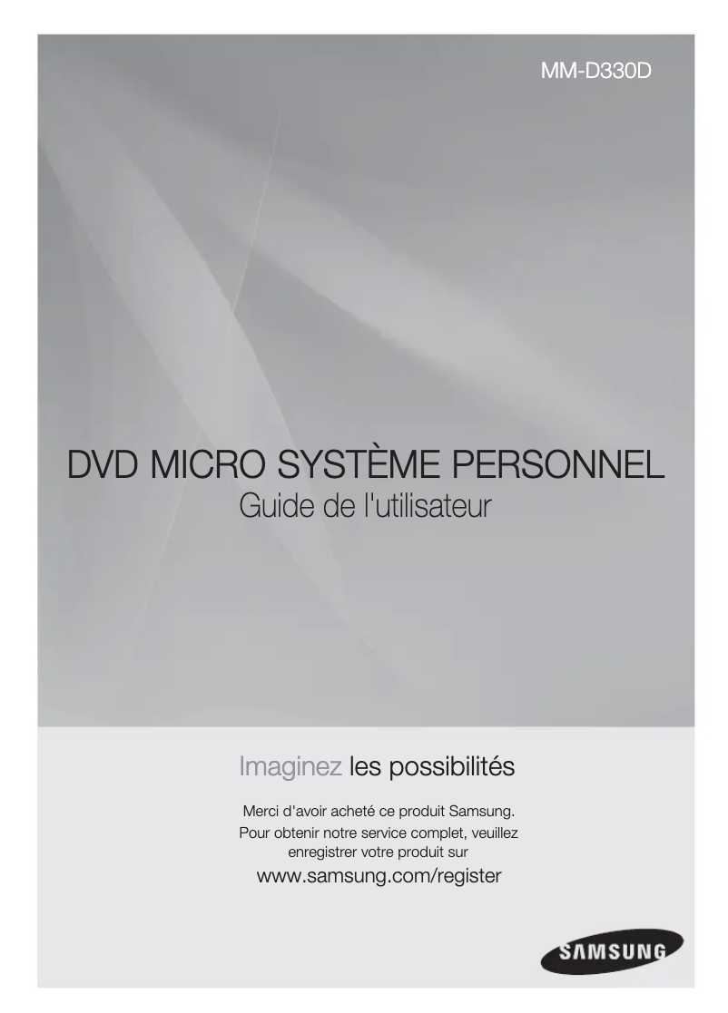Page n°1 - Manuel utilisateur Samsung MM-D330D