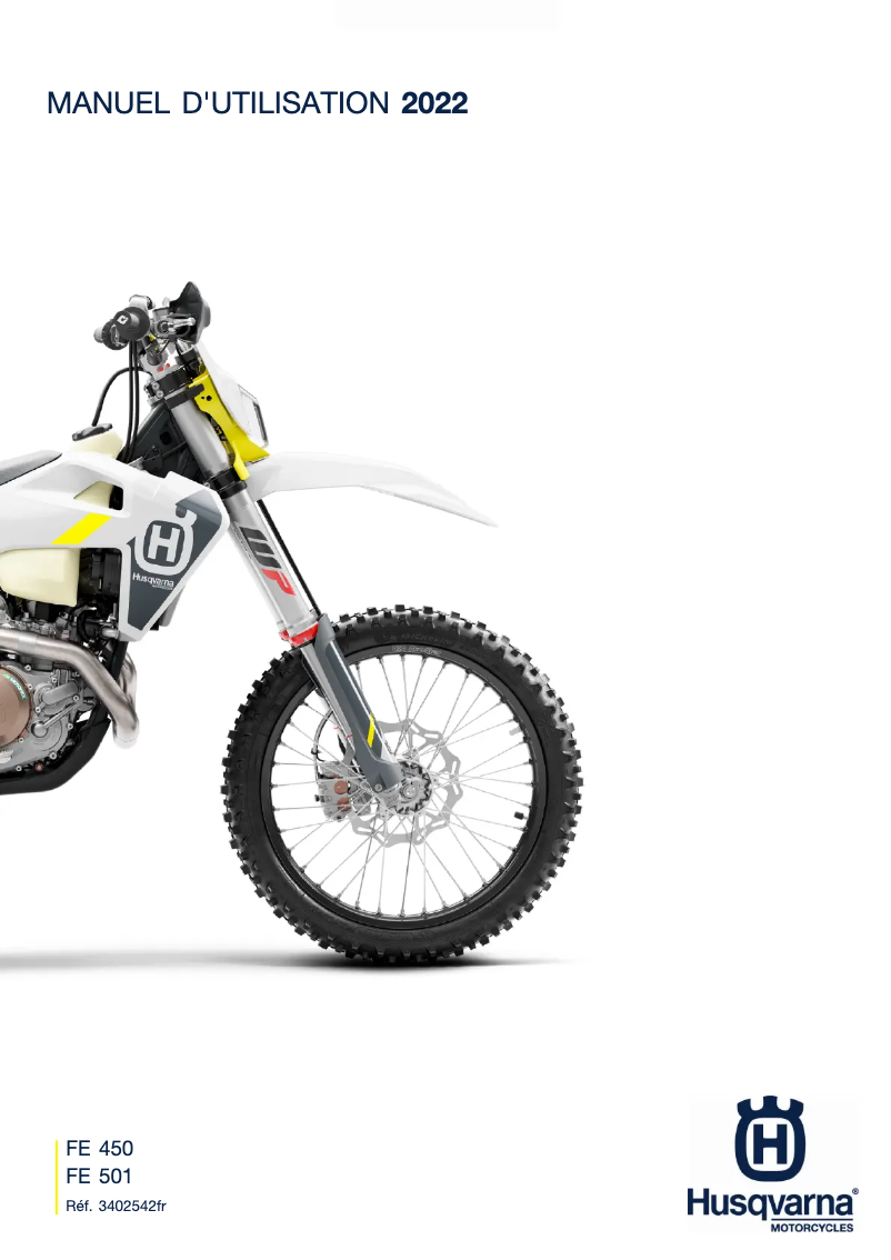 Página 1 del manual Manual de usuario Husqvarna FE 501 (2022)