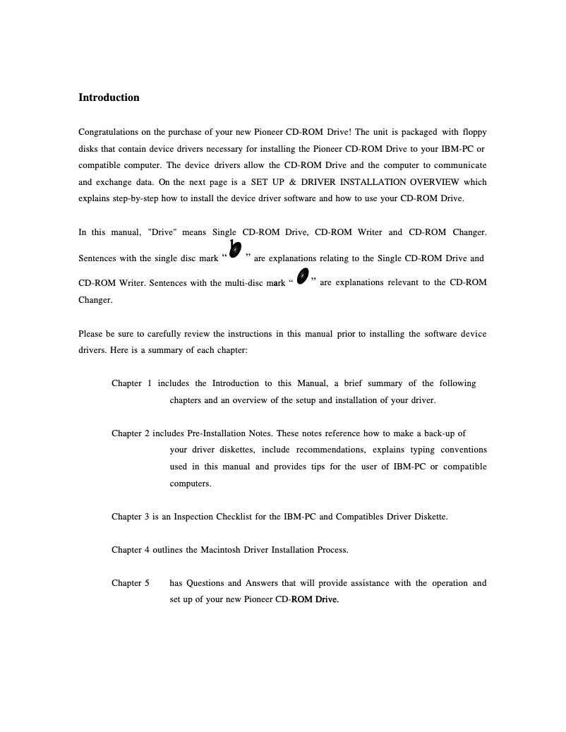 Page 1 de la notice Guide d'installation Pioneer DR-706S