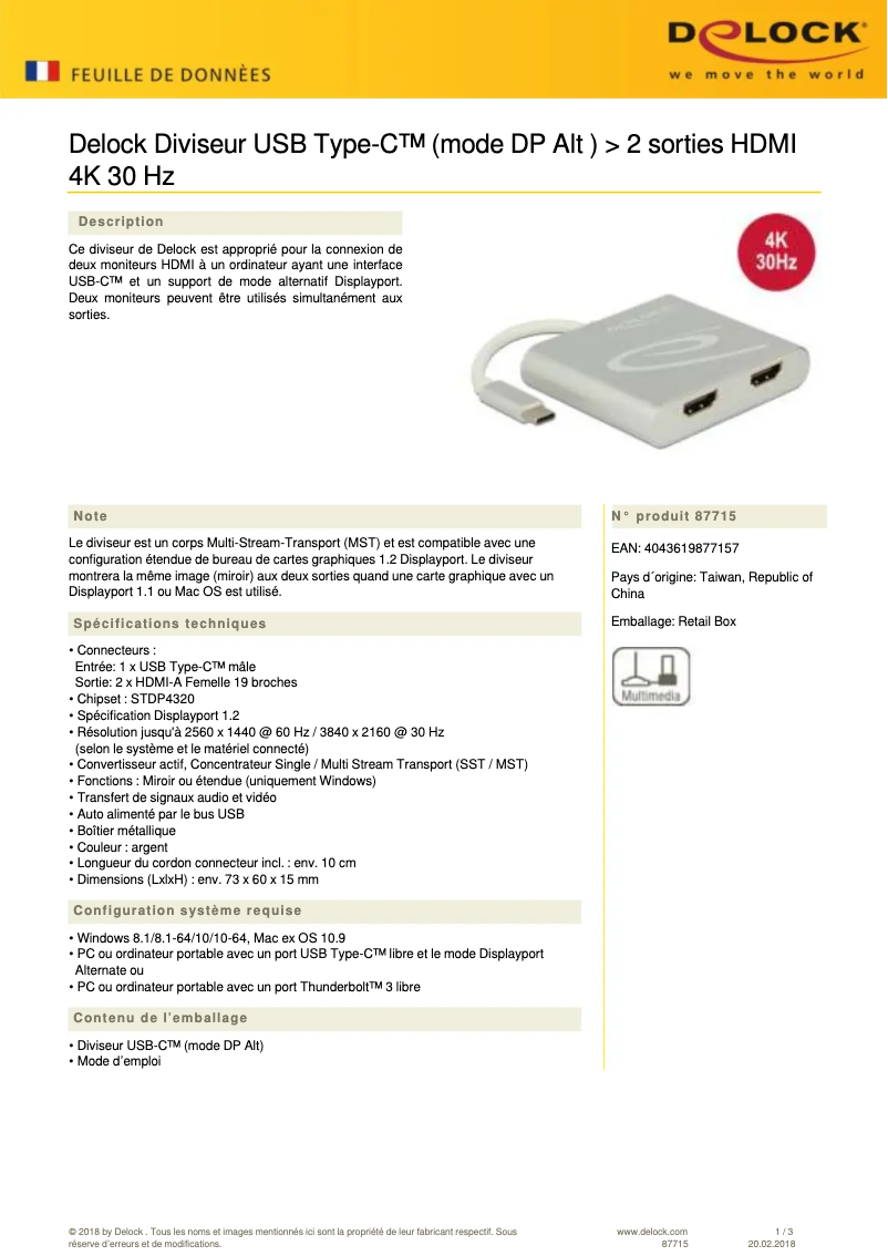 Image de la première page du manuel de l'appareil 87715