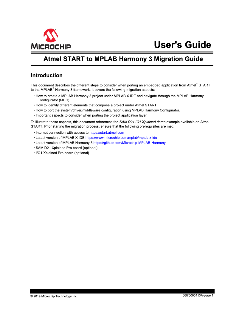 Imagen de la primera página del manual del dispositivo PIC32CM6408MC00048