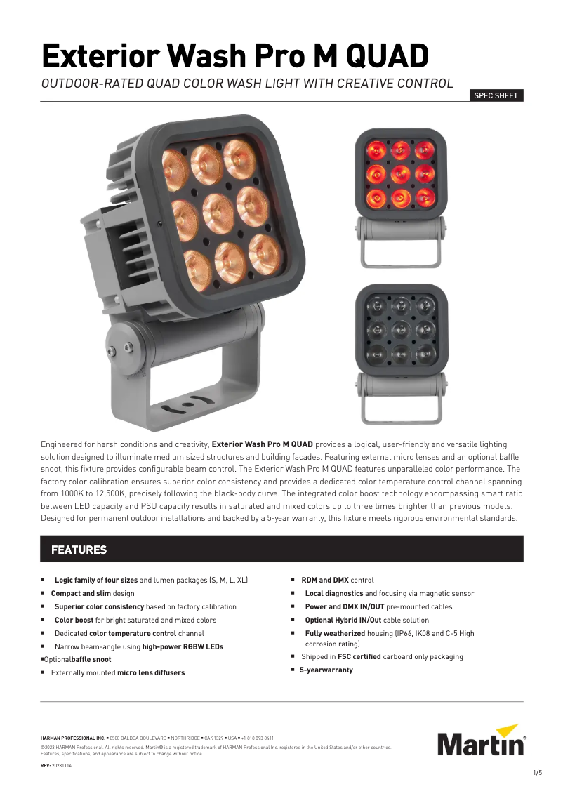 Image de la première page du manuel de l'appareil Exterior Wash Pro M QUAD