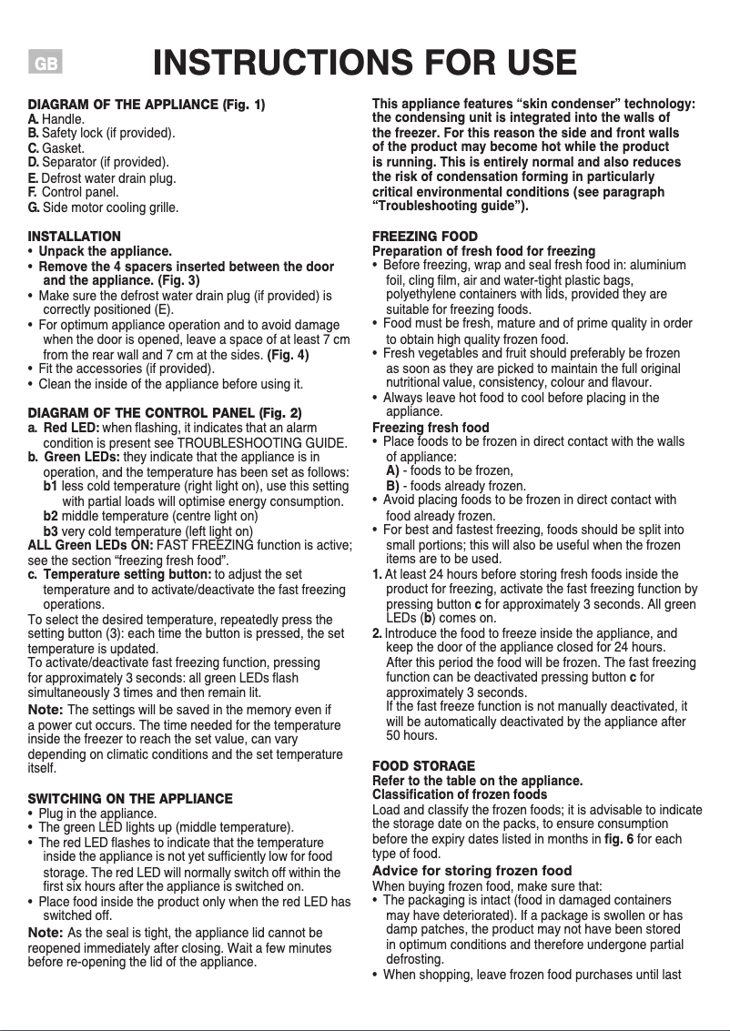 Page n°1 - Manuel utilisateur Hotpoint CS1A 400 H FM FA UK.1