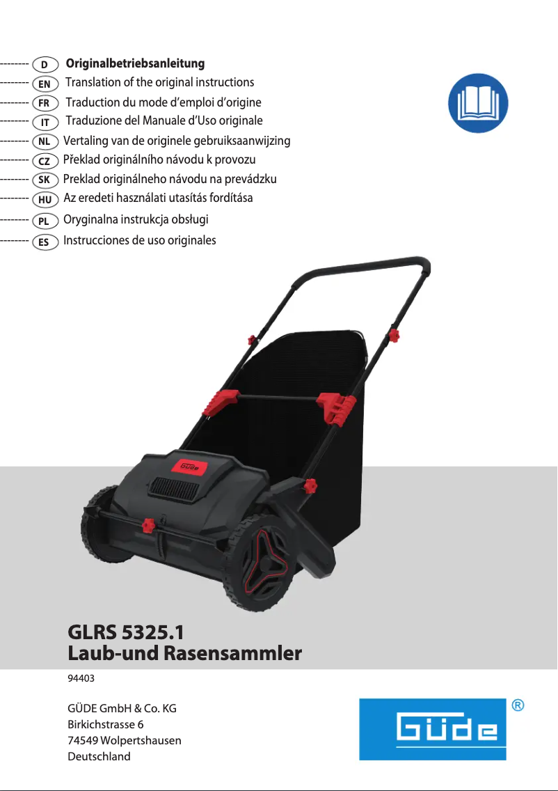 Image de la première page du manuel de l'appareil GLRS 5325.1