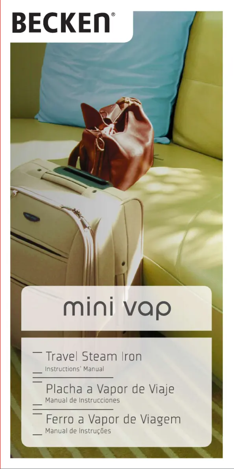 Page n°1 - Manuel utilisateur Becken Mini Vap H381C