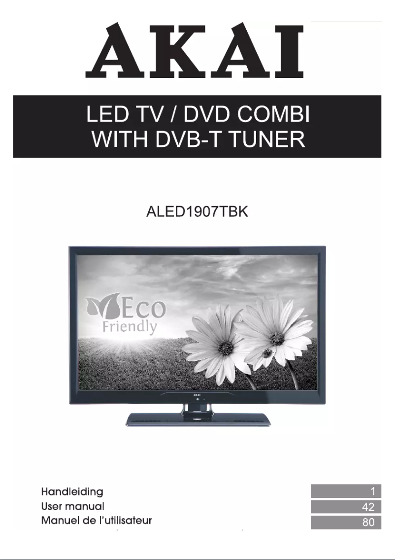 Page 1 de la notice Manuel utilisateur AKAI ALED1907TBK