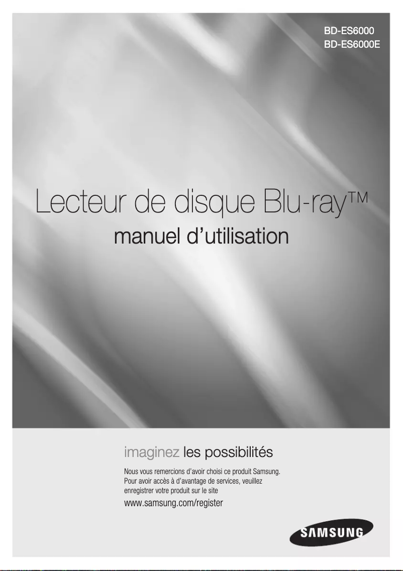 Page n°1 - Manuel utilisateur Samsung BD-ES6000E