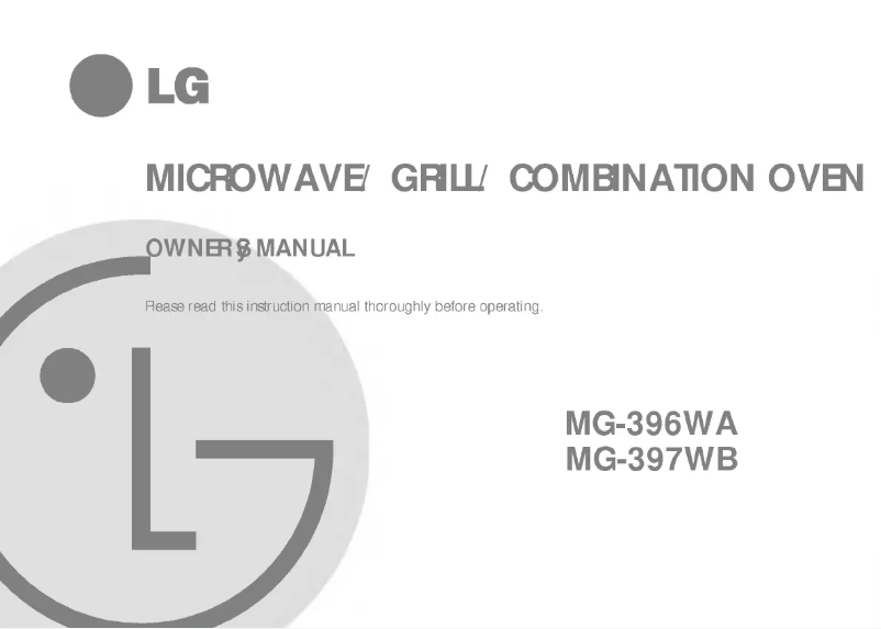 Page 1 of the manual User Manual LG MG-396WA