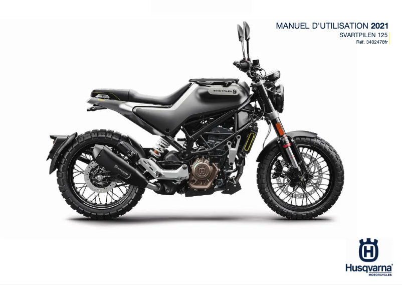Page 1 de la notice Manuel utilisateur Husqvarna Svartpilen 125 (2021)