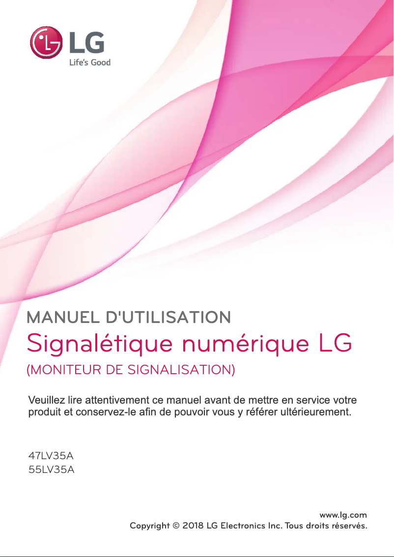 Page n°1 - Manuel utilisateur LG 55LV35A