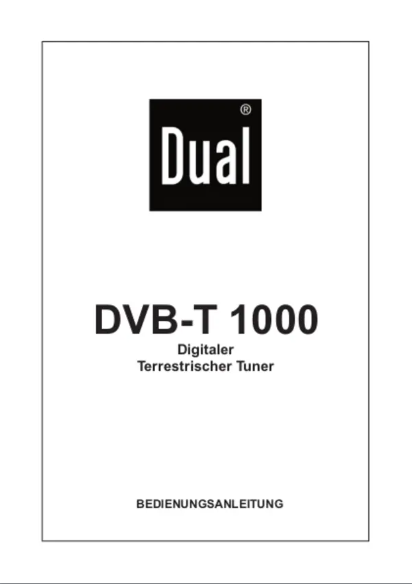 Page n°1 - Manuel utilisateur Dual DVB-T 1000