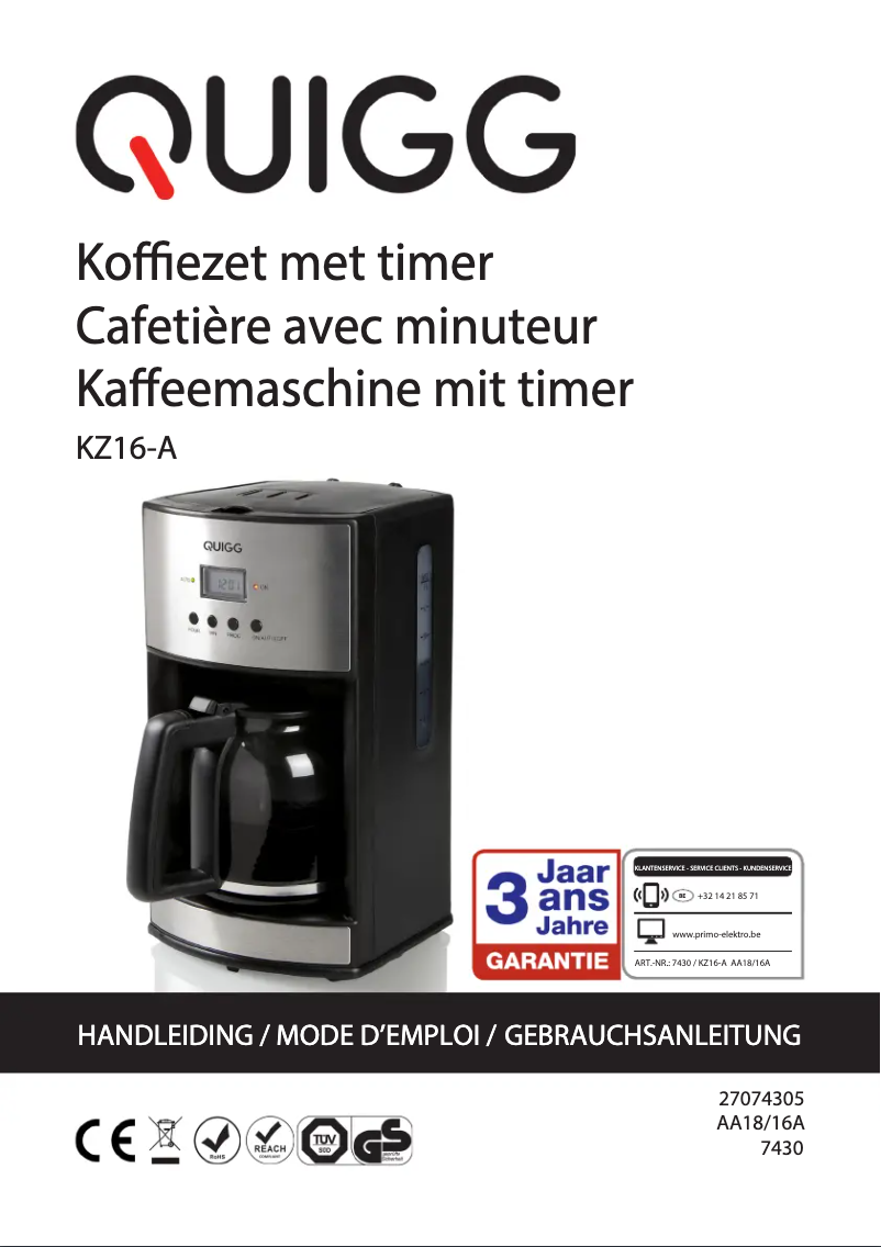 Image de la première page du manuel de l'appareil KZ16