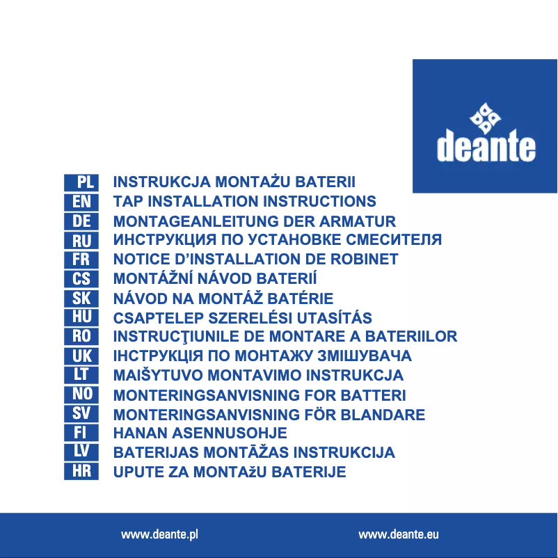 Page n°1 - Manuel utilisateur Deante BCY 060M