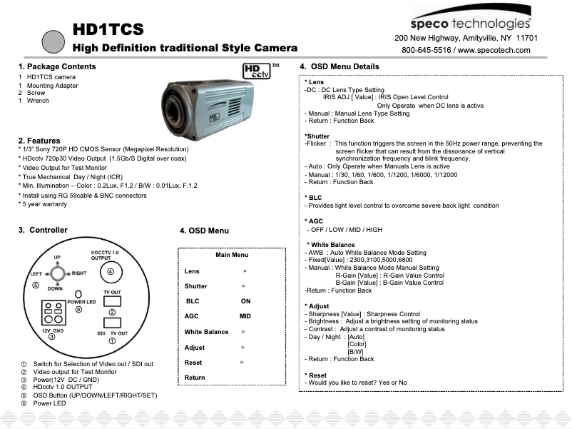 Imagen de la primera página del manual del dispositivo HD1TCS