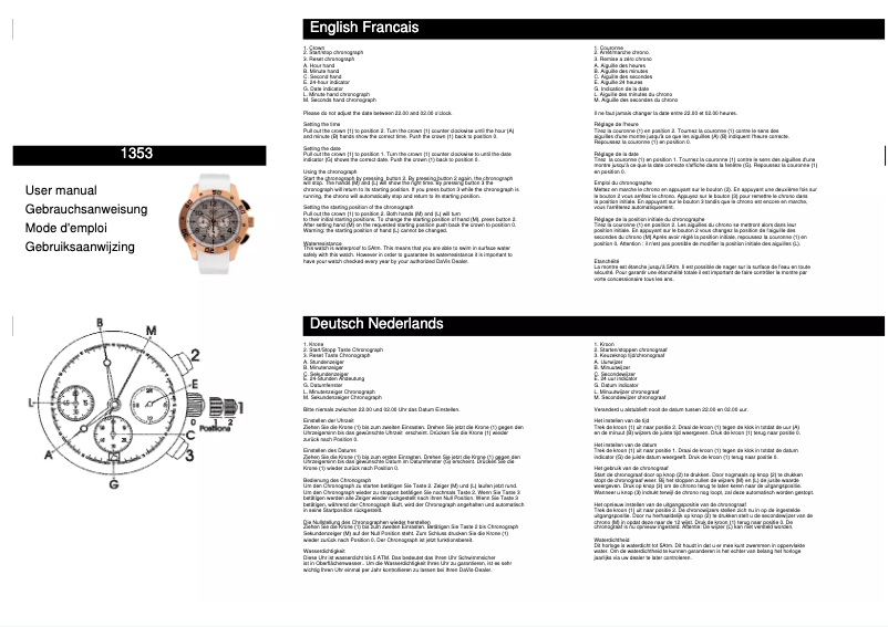 Page n°1 - Manuel utilisateur Davis Ranger 1353