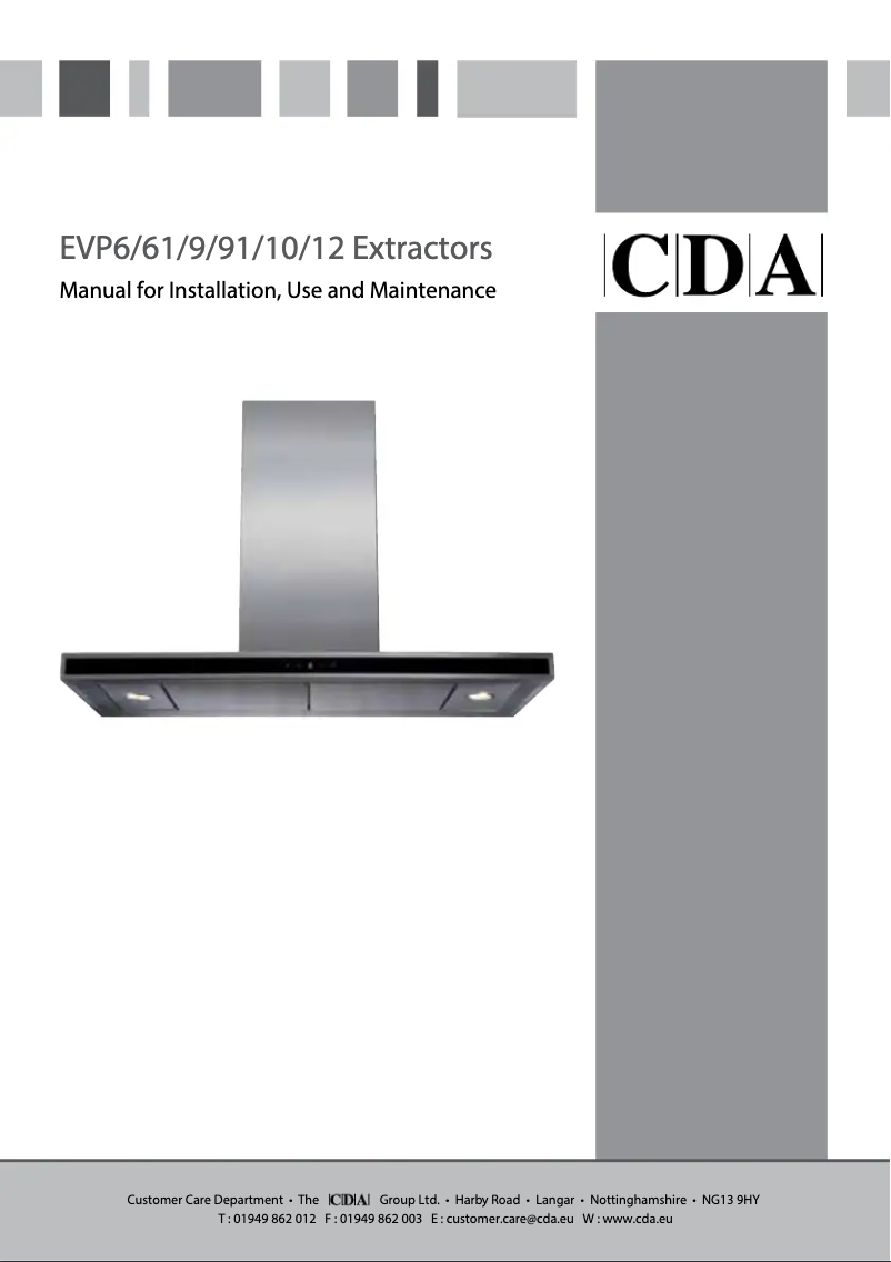 Page n°1 - Manuel utilisateur CDA EVP61