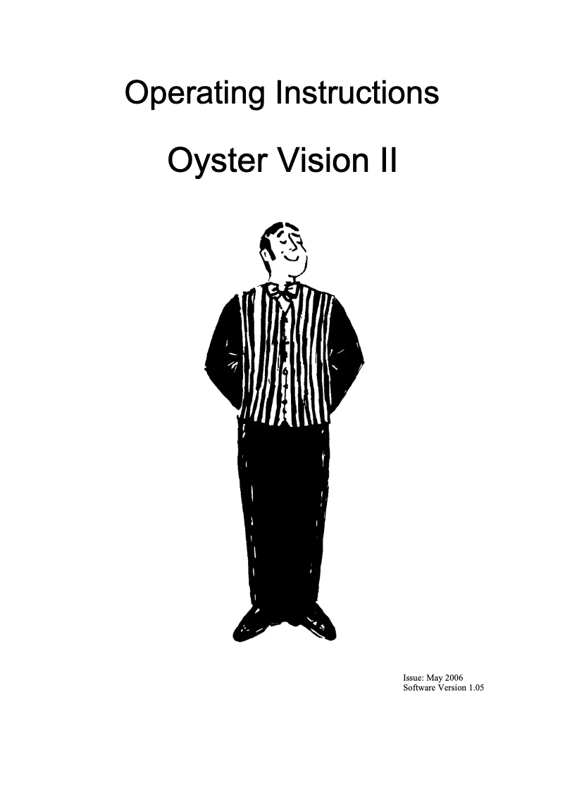 Image de la première page du manuel de l'appareil Vision II