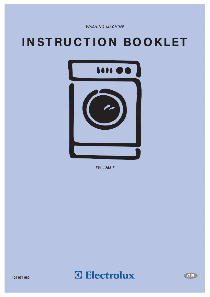 Page n°1 - Manuel utilisateur Electrolux EW1255W