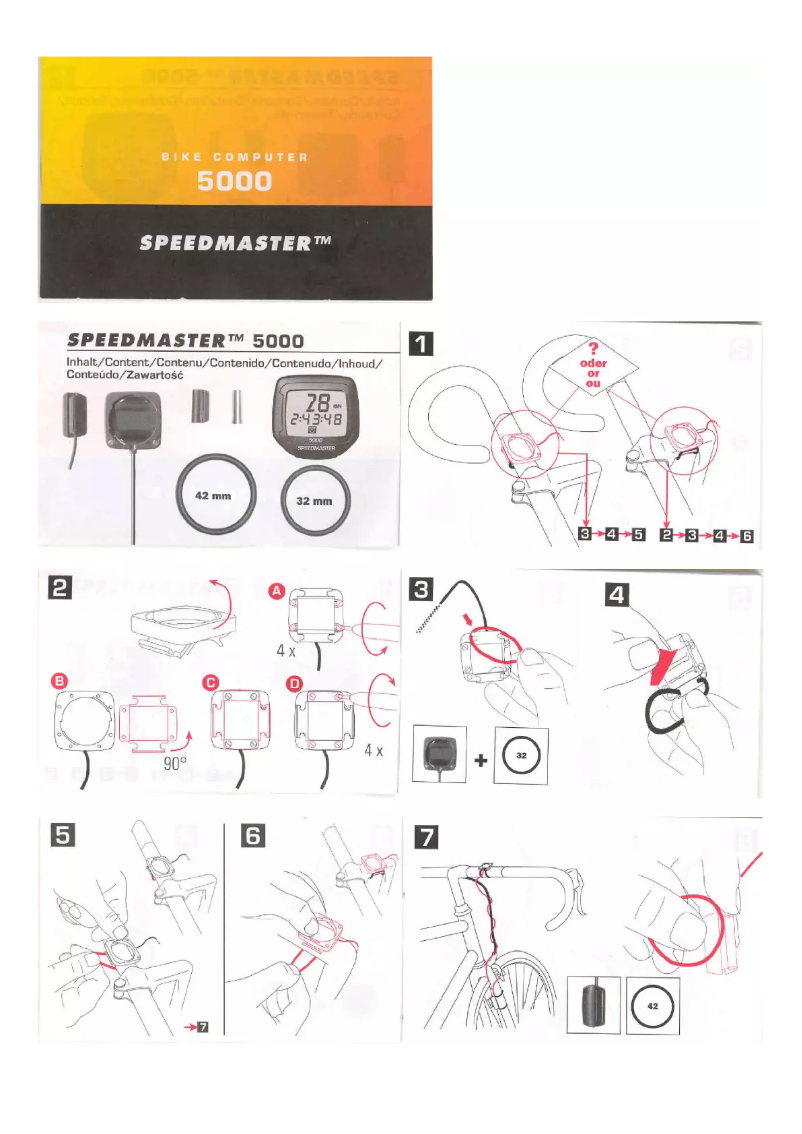 Page 1 de la notice Manuel utilisateur Sigma Speedmaster 5000