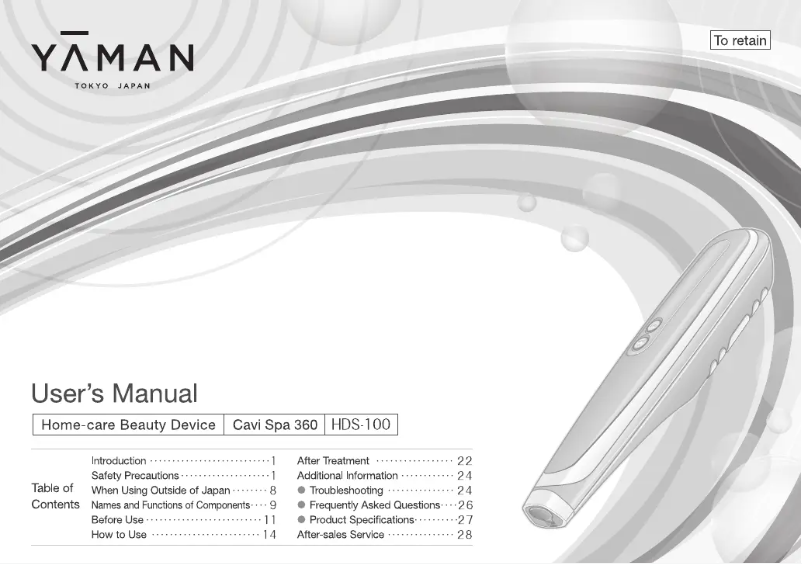 Image de la première page du manuel de l'appareil Cavispa 360