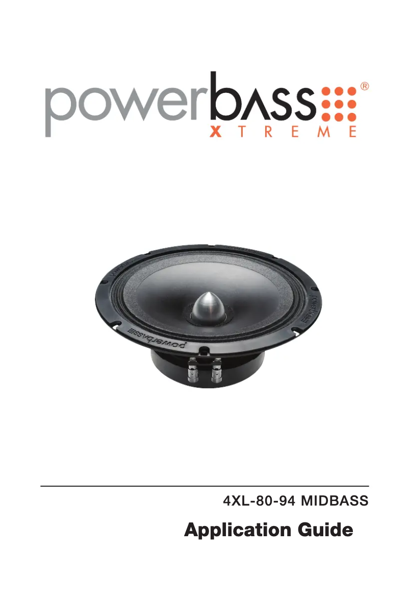 Page n°1 - Manuel utilisateur PowerBass 4XL-80-94