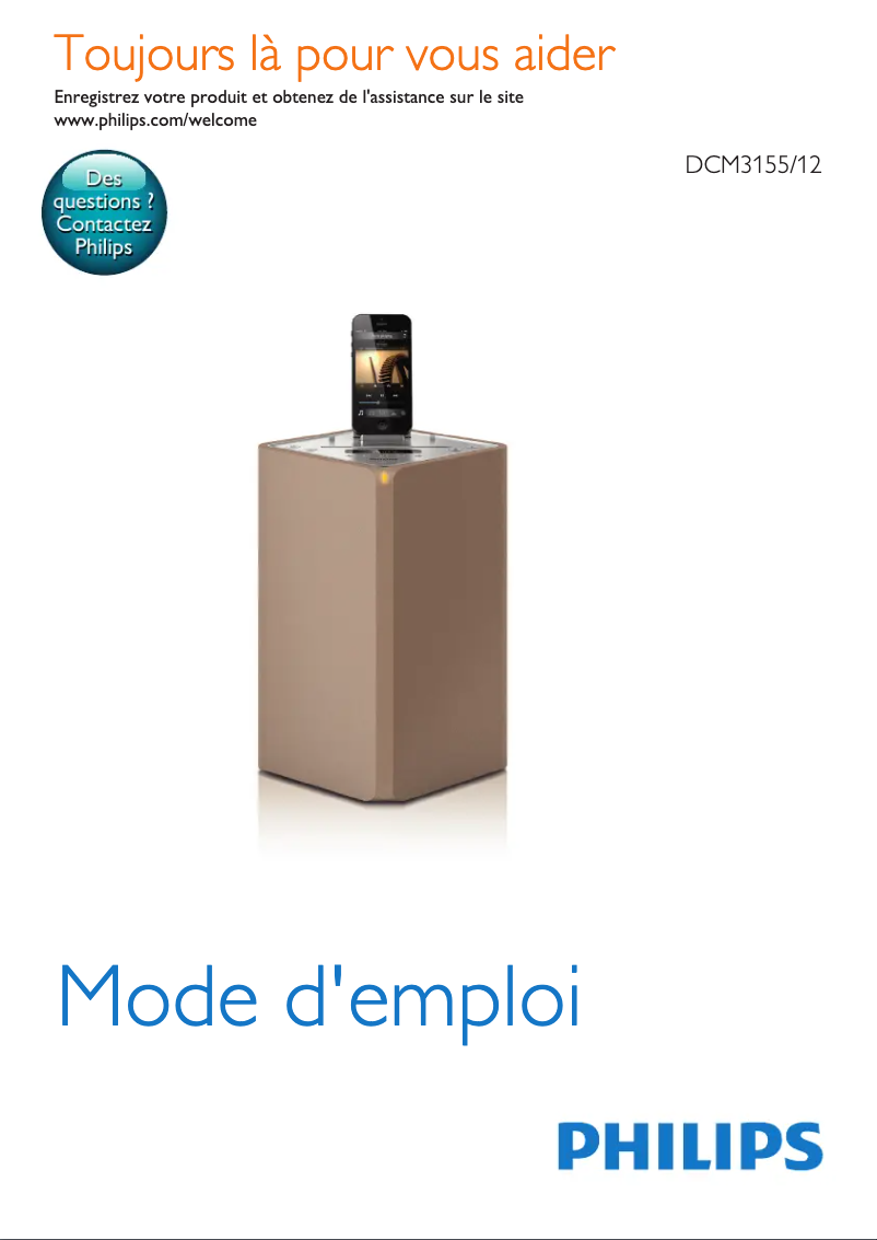 Page n°1 - Manuel utilisateur Philips DCM3155