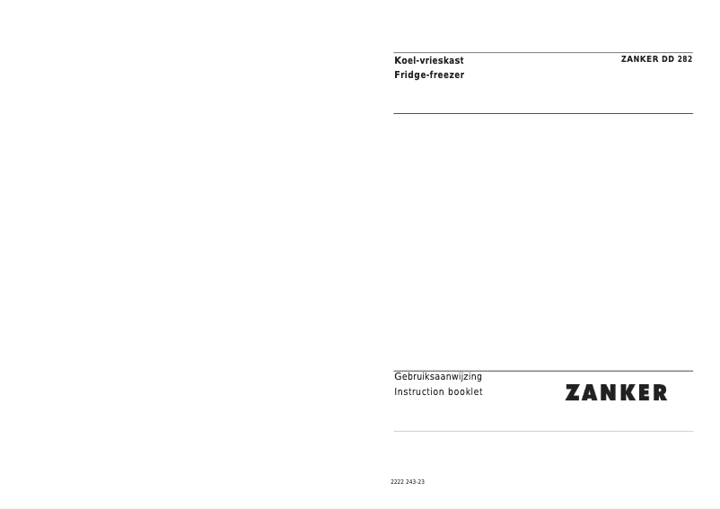 Image de la première page du manuel de l'appareil DD 282