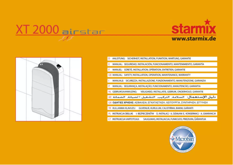 Page 1 de la notice Manuel utilisateur Starmix XT2000