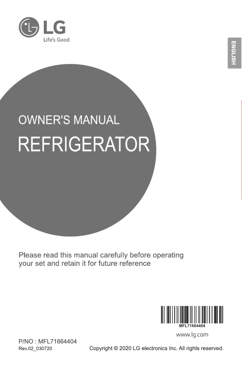Page 1 de la notice Manuel utilisateur LG GL-H502HXHN