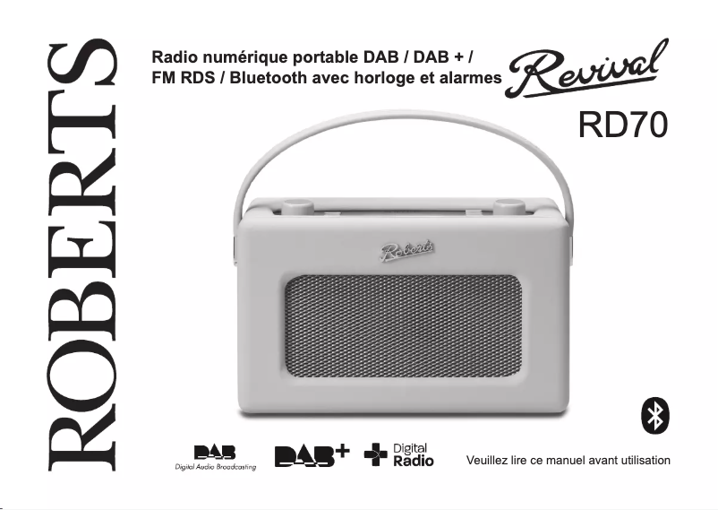 Page 1 de la notice Manuel utilisateur Roberts RD70