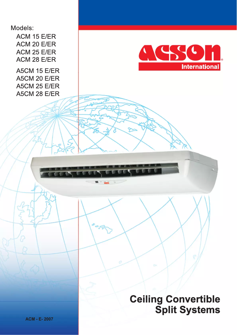 Page 1 de la notice Manuel utilisateur Acson ACM 25 E-ER