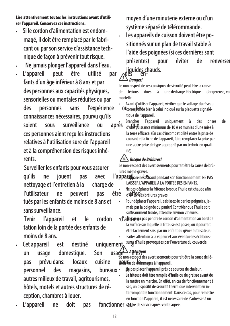 Image de la première page du manuel de l'appareil F26215