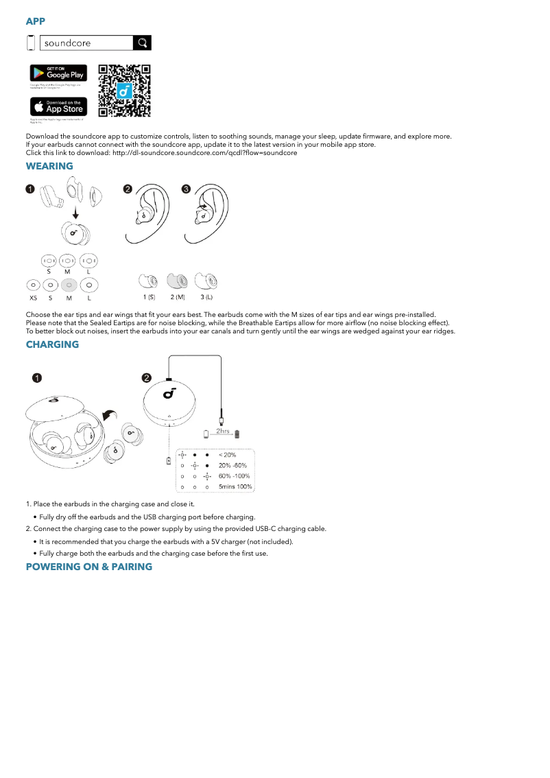 Page 1 de la notice Manuel utilisateur Soundcore Sleep A20