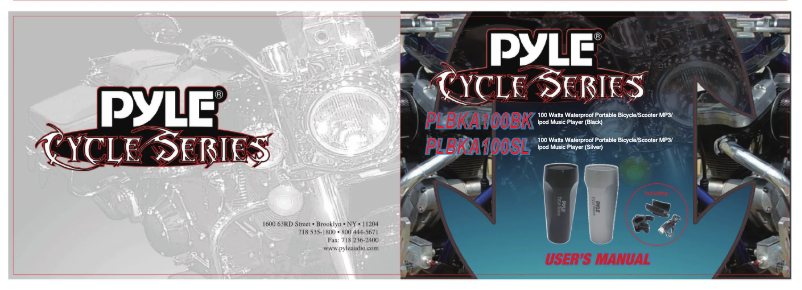 Page 1 de la notice Manuel utilisateur Pyle Cycle PLBKA100BK