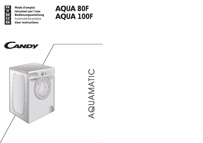 Image de la première page du manuel de l'appareil AQUA 80F/2