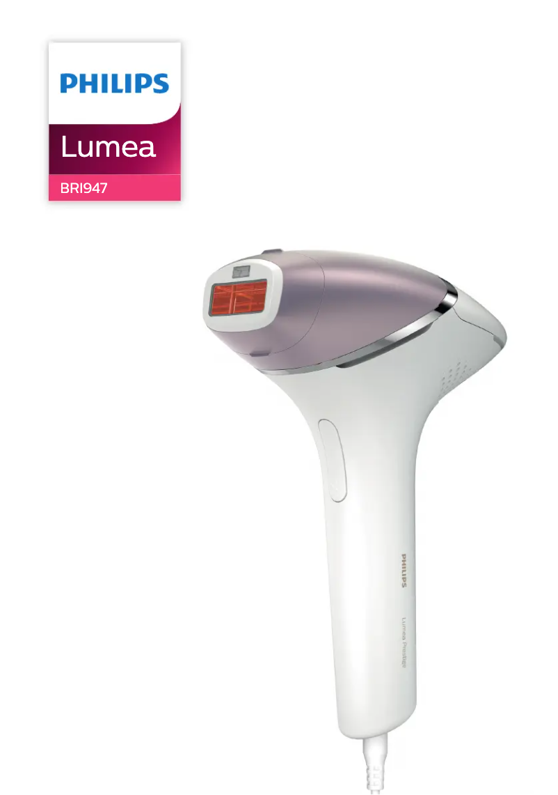 Page 1 de la notice Manuel utilisateur Philips Lumea Prestige BRI949