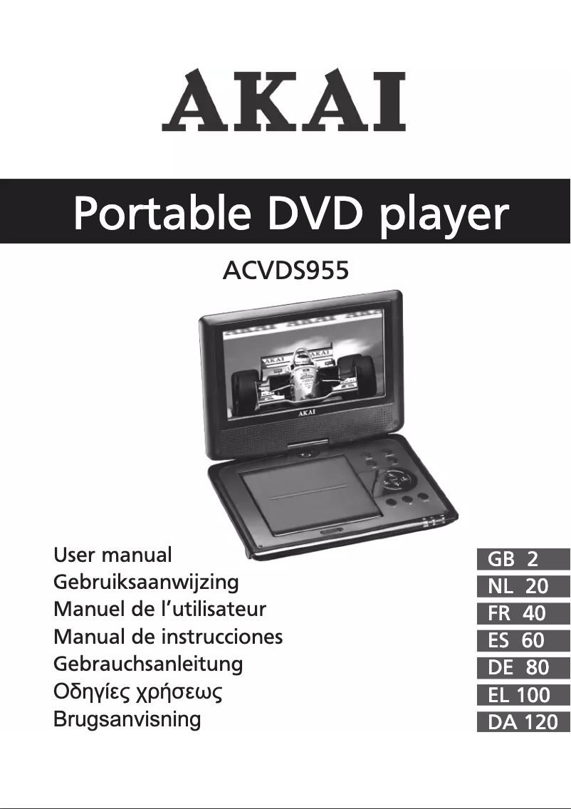 Page n°1 - Manuel utilisateur AKAI ACVDS955