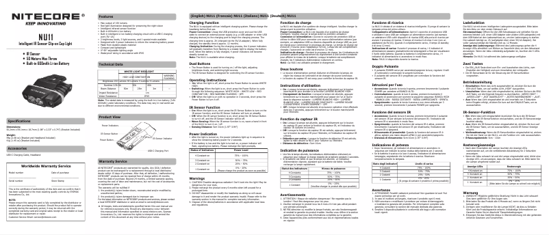 Page n°1 - Manuel utilisateur Nitecore NU11