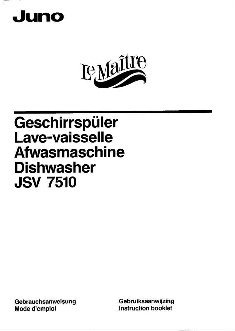 Image de la première page du manuel de l'appareil JSV7510