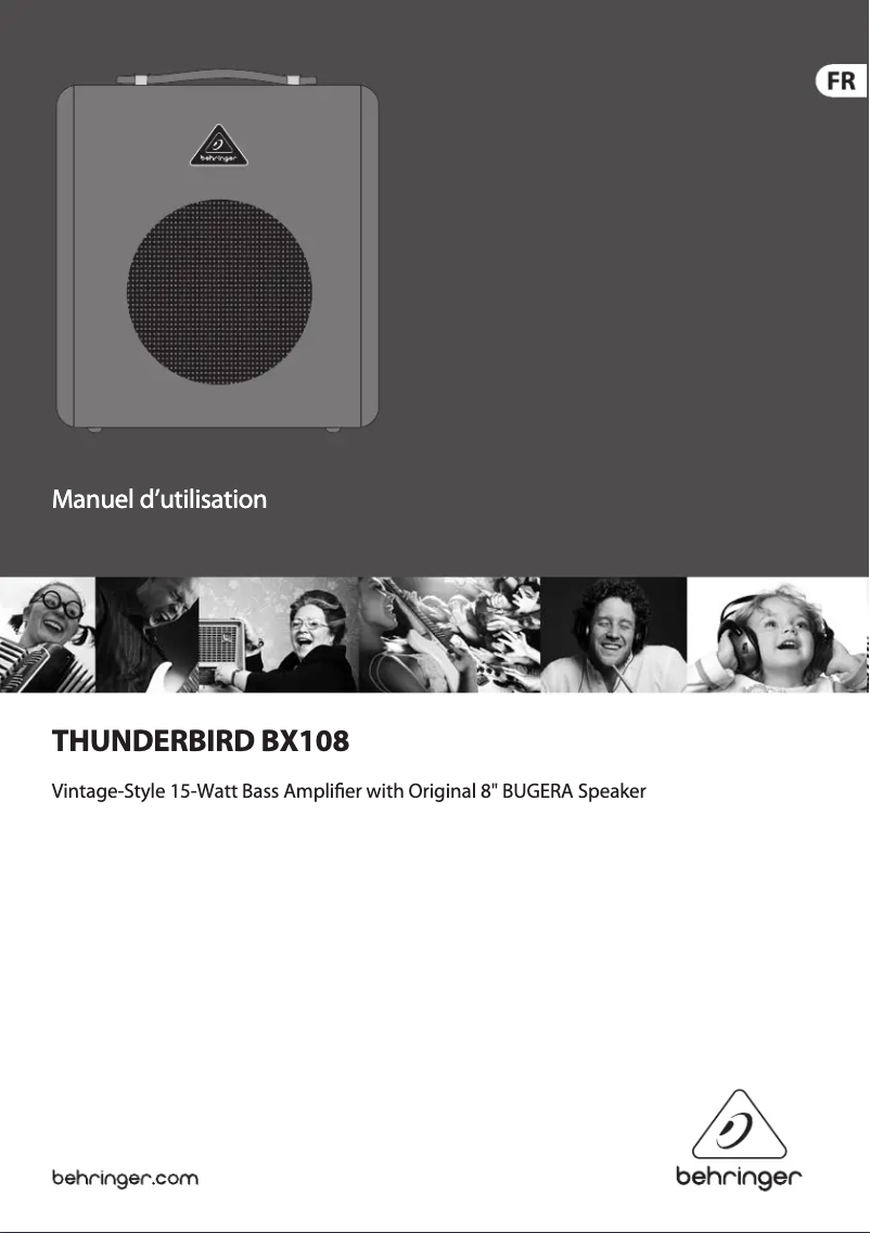 Página 1 del manual Manual de usuario Behringer Thunderbird BX108