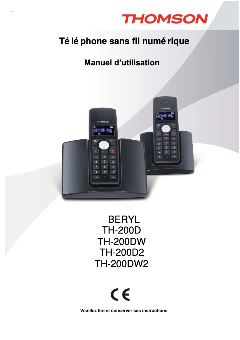 Imagen de la primera página del manual del dispositivo Beryl TH-200